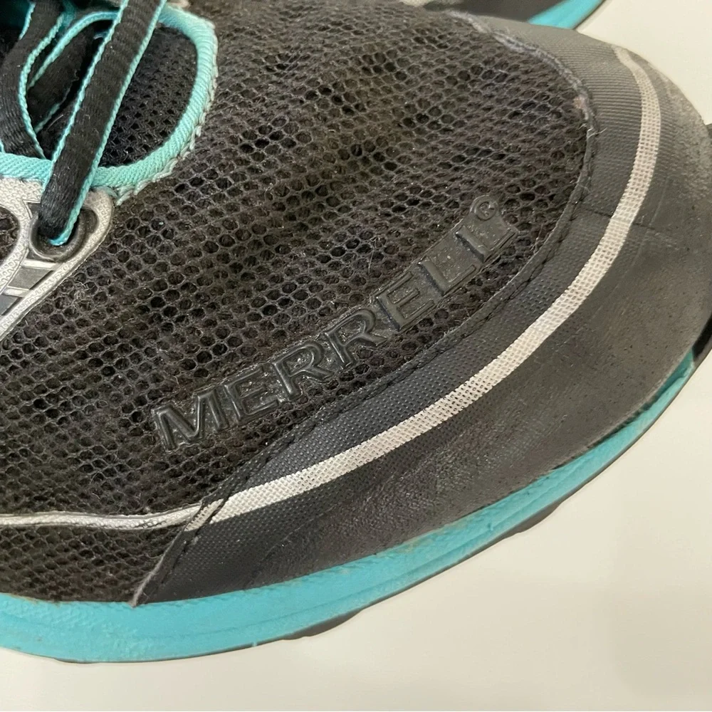 Merrill Mix Master 2 Trail Running Shoes Black Blue Sneakers Mens size 8 Granola